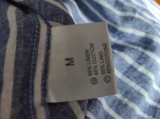 Camicia uomo righe blu e bianche tg. M