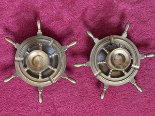 Palmatorias de bronce, juego de 2