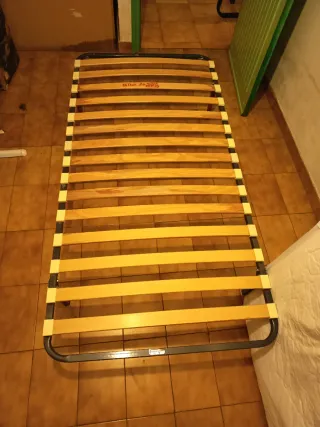 Somier metálico con lamas de madera