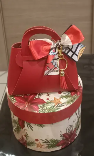 Mini Borsetta Rossa con Portachiavi Rosso