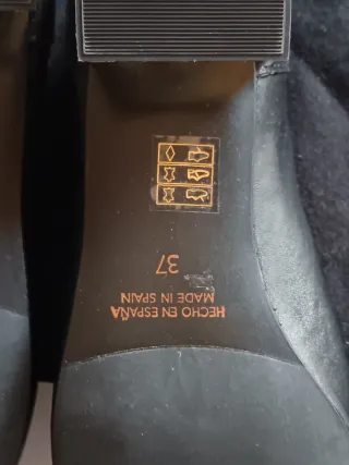 Zapatos Punto Roma Piel Negros Sin Estrenar