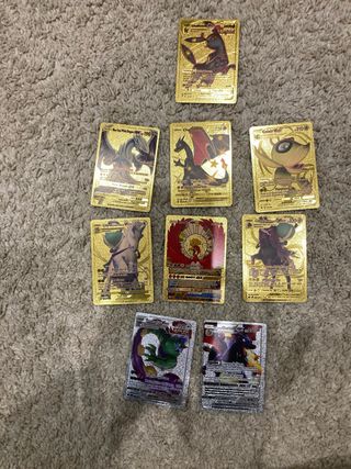Lote Cartas Pokémon Doradas