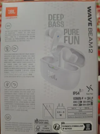 Auriculares JBL Wave Beam 2 Blancos