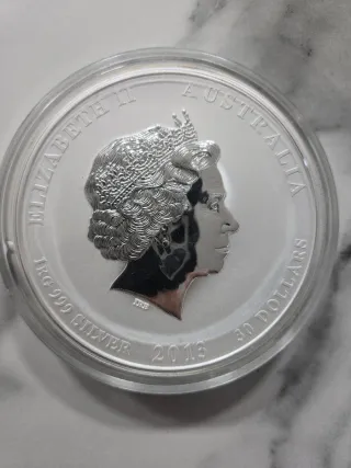 Moneda Plata 1kg Año Lunar Serpiente 2013