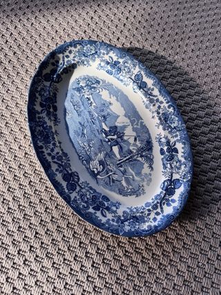 Vajilla La Cartuja Ceilan Azul Porcelana