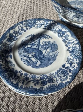Vajilla La Cartuja Ceilan Azul Porcelana