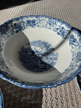 Vajilla La Cartuja Ceilan Azul Porcelana