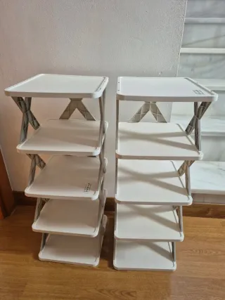 Zapatero apilable 5 niveles blanco