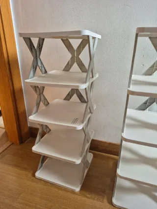 Zapatero apilable 5 niveles blanco