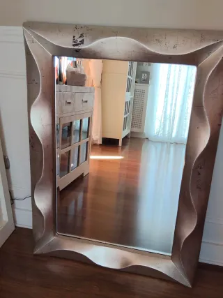 Espejo Marco Plata Antigua