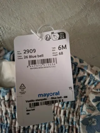 Vestito neonata 6 mesi Mayoral