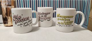 TAZAS Y BOTELLA “LA VECINA RUBIA”