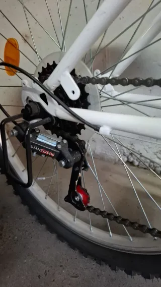 Bicicleta infantil DENBIKE 24 blanca y fucsia