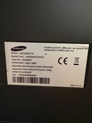 Televisor Samsung 32 Negro