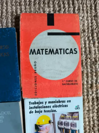 lote libros antiguos de matemáticas y electricidad