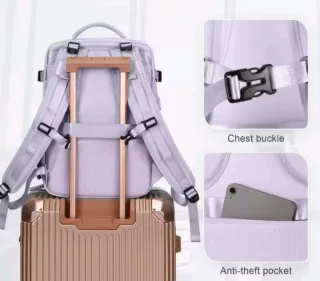 Zaini da viaggio grigi e rosa