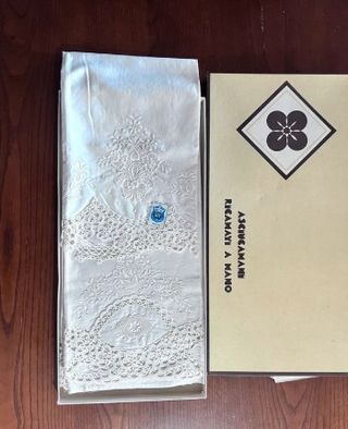 6 Asciugamani Ricamati a Mano Lino Chiacchierino