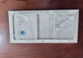 6 Asciugamani Ricamati a Mano Lino Chiacchierino