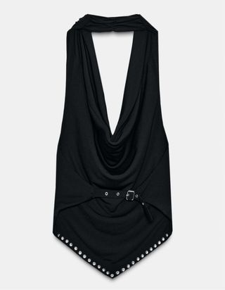 Top Zara Negro Espalda Descubierta