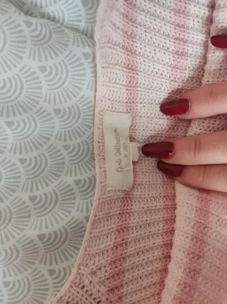 Jersey de niña a rayas rosas