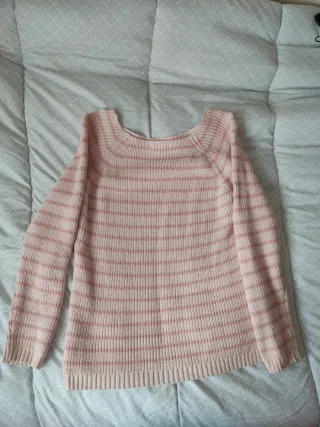 Jersey de niña a rayas rosas