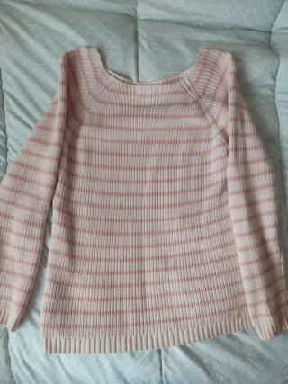 Jersey de niña a rayas rosas