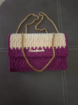 Borsetta a tracolla in rete canvas