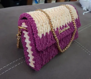 Borsetta a tracolla in rete canvas