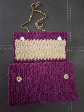 Borsetta a tracolla in rete canvas