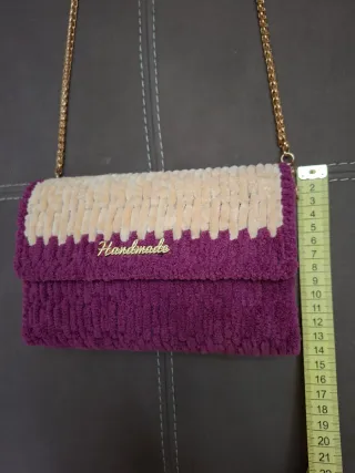 Borsetta a tracolla in rete canvas