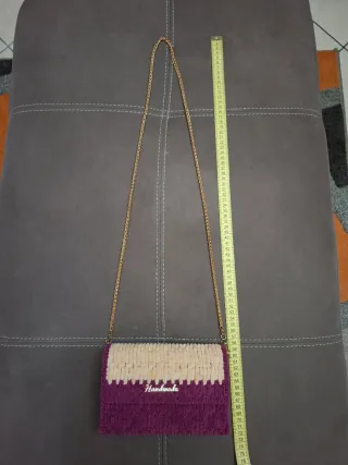 Borsetta a tracolla in rete canvas