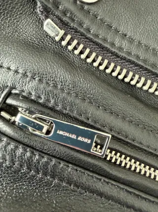 Giacca Moto Pelle Michael Kors Nera