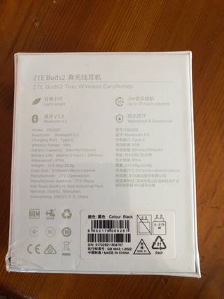 ZTE Buds Auriculares Bluetooth Blancos/Negros