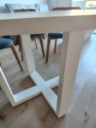 Mesa redonda blanca 110cm