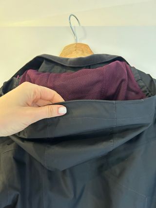 Chaqueta impermeable mujer Quechua negra