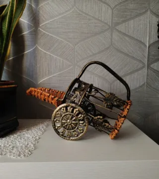 Portabottiglie vimini e ferro