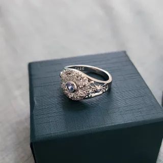 Anillo Plata con Piedra Azul