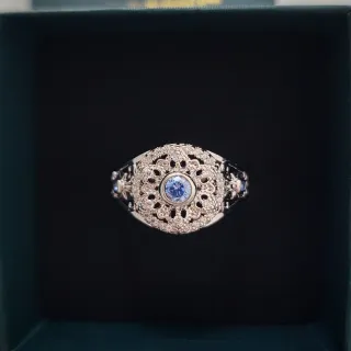 Anillo Plata con Piedra Azul