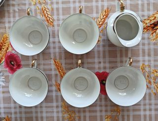 Conjunto de Chá pintada a mão