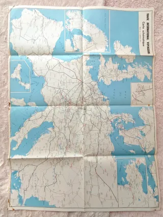 Mapa transporte ferroviario Europa 1965
