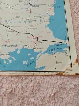 Mapa transporte ferroviario Europa 1965