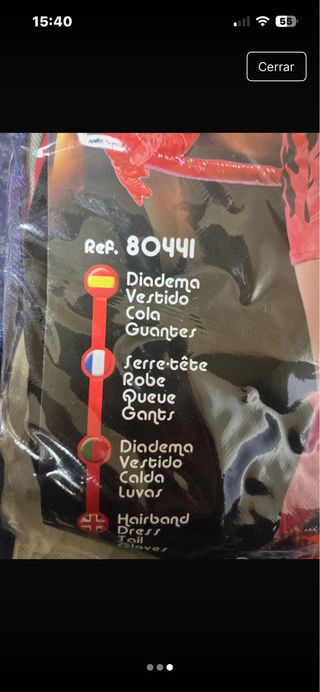 Disfraz Diablesa Talla M