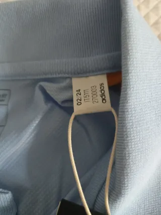 Polo Real Madrid Adidas Azul Naranja Talla S