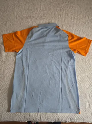 Polo Real Madrid Adidas Azul Naranja Talla S