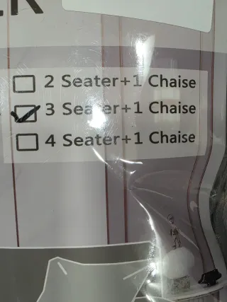 Capa Sofá Acolchoada 3 Lugares + 1 Chaise