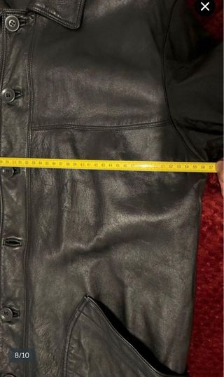 ARMANI CHAQUETA PIEL CAZADORA CUERO NEGRO HOMBRE M