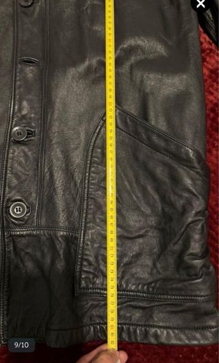 ARMANI CHAQUETA PIEL CAZADORA CUERO NEGRO HOMBRE M