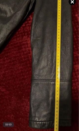 ARMANI CHAQUETA PIEL CAZADORA CUERO NEGRO HOMBRE M