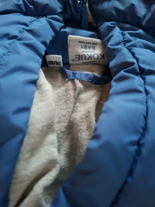 Mono de nieve azul para niño