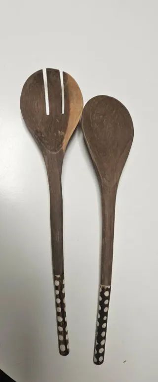 Servidores de ensalada de madera